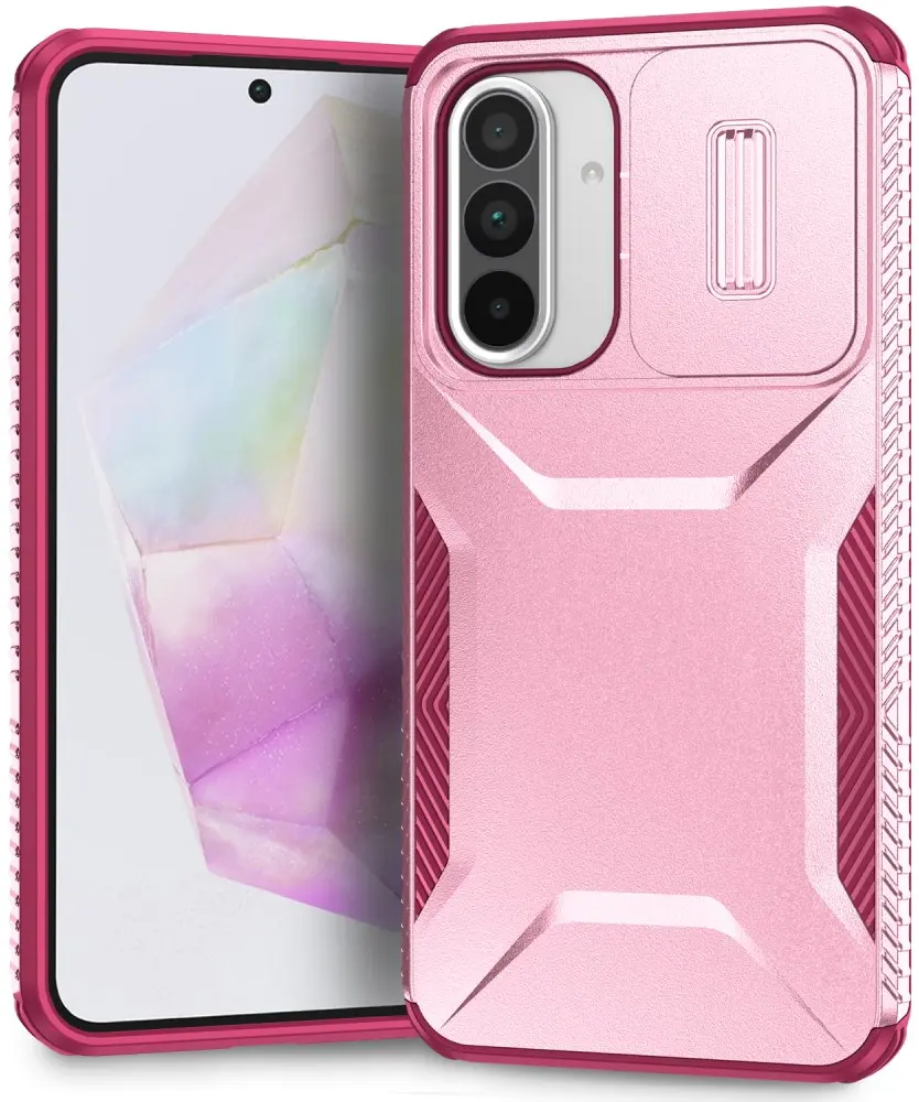 Samsung Galaxy A37 Hoesje Camera Slider Back Cover Schokbestendig Roze afbeelding 8