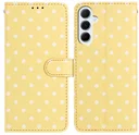 Samsung Galaxy A37 Hoesje Portemonnee Book Case Polka Dot Geel