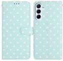 Samsung Galaxy A37 Hoesje Portemonnee Book Case Polka Dot Blauw