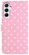 Samsung Galaxy A37 Hoesje Portemonnee Book Case Polka Dot Roze afbeelding 4
