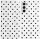 Samsung Galaxy A37 Hoesje Portemonnee Book Case Polka Dot Wit