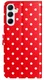 Samsung Galaxy A37 Hoesje Portemonnee Book Case Polka Dot Rood afbeelding 4