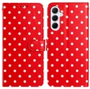 Samsung Galaxy A37 Hoesje Portemonnee Book Case Polka Dot Rood