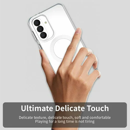 Samsung Galaxy A37 Hoesje MagSafe Backcover Semi-Transparant & Wit afbeelding 9