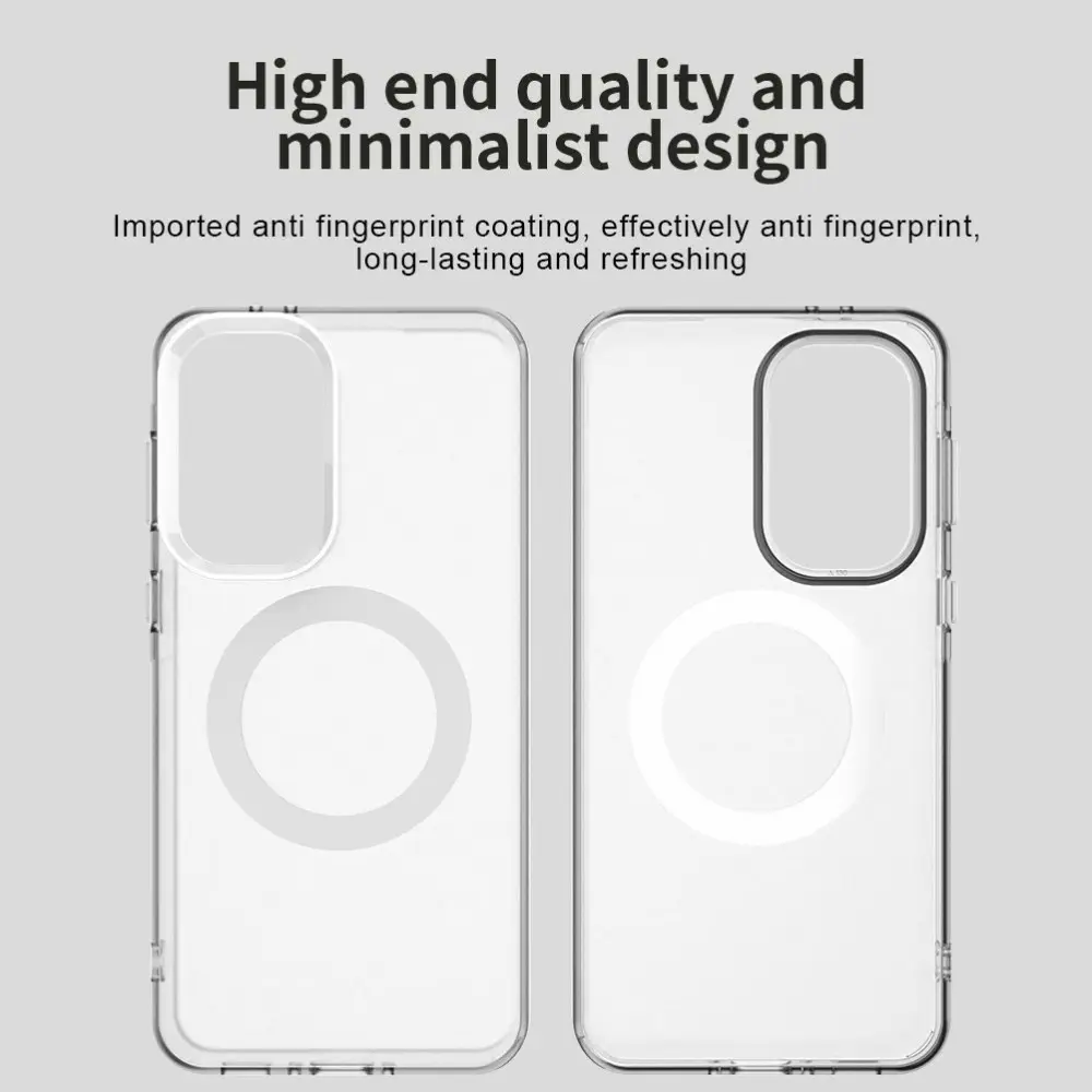 Samsung Galaxy A37 Hoesje MagSafe Backcover Semi-Transparant & Wit afbeelding 7