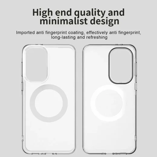 Samsung Galaxy A37 Hoesje MagSafe Backcover Semi-Transparant & Wit afbeelding 7