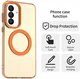 Samsung Galaxy A37 Hoesje MagSafe Backcover Semi-Transparant & Oranje afbeelding 2