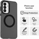 Samsung Galaxy A37 Hoesje MagSafe Backcover Semi-Transparant & Zwart afbeelding 2