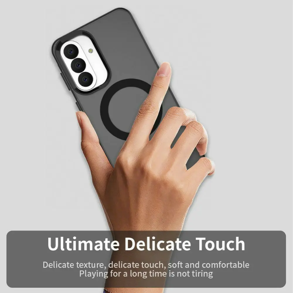 Samsung Galaxy A37 Hoesje MagSafe Backcover Semi-Transparant & Zwart afbeelding 9
