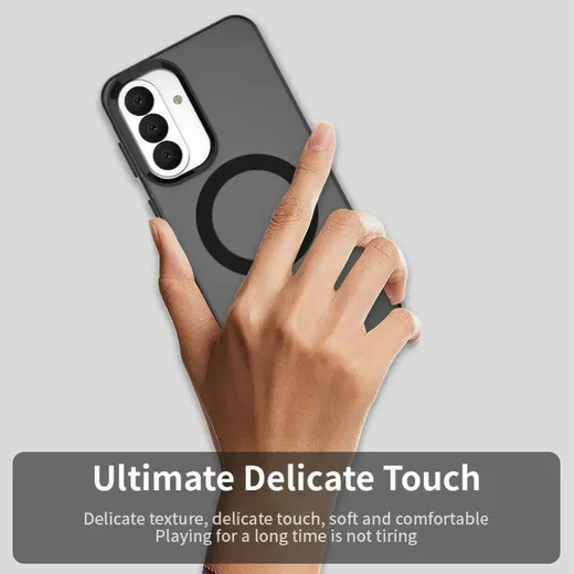 Samsung Galaxy A37 Hoesje MagSafe Backcover Semi-Transparant & Zwart afbeelding 9