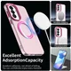Samsung Galaxy A37 Hoesje MagSafe Backcover Semi-Transparant & Roze afbeelding 4