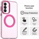 Samsung Galaxy A37 Hoesje MagSafe Backcover Semi-Transparant & Roze afbeelding 2