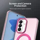Samsung Galaxy A37 Hoesje MagSafe Backcover Semi-Transparant & Roze afbeelding 8
