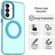Samsung Galaxy A37 Hoesje MagSafe Backcover Semi-Transparant & Blauw afbeelding 2