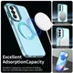 Samsung Galaxy A37 Hoesje MagSafe Backcover Semi-Transparant & Blauw afbeelding 4