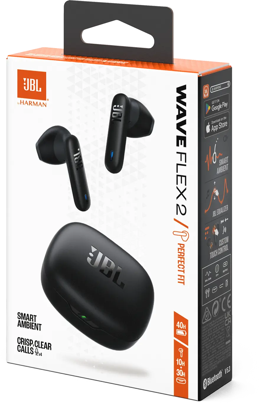 JBL Wave Flex 2 In-Ear Draadloze Bluetooth Oordopjes Zwart afbeelding 12