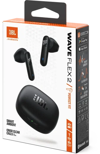 JBL Wave Flex 2 In-Ear Draadloze Bluetooth Oordopjes Zwart afbeelding 12