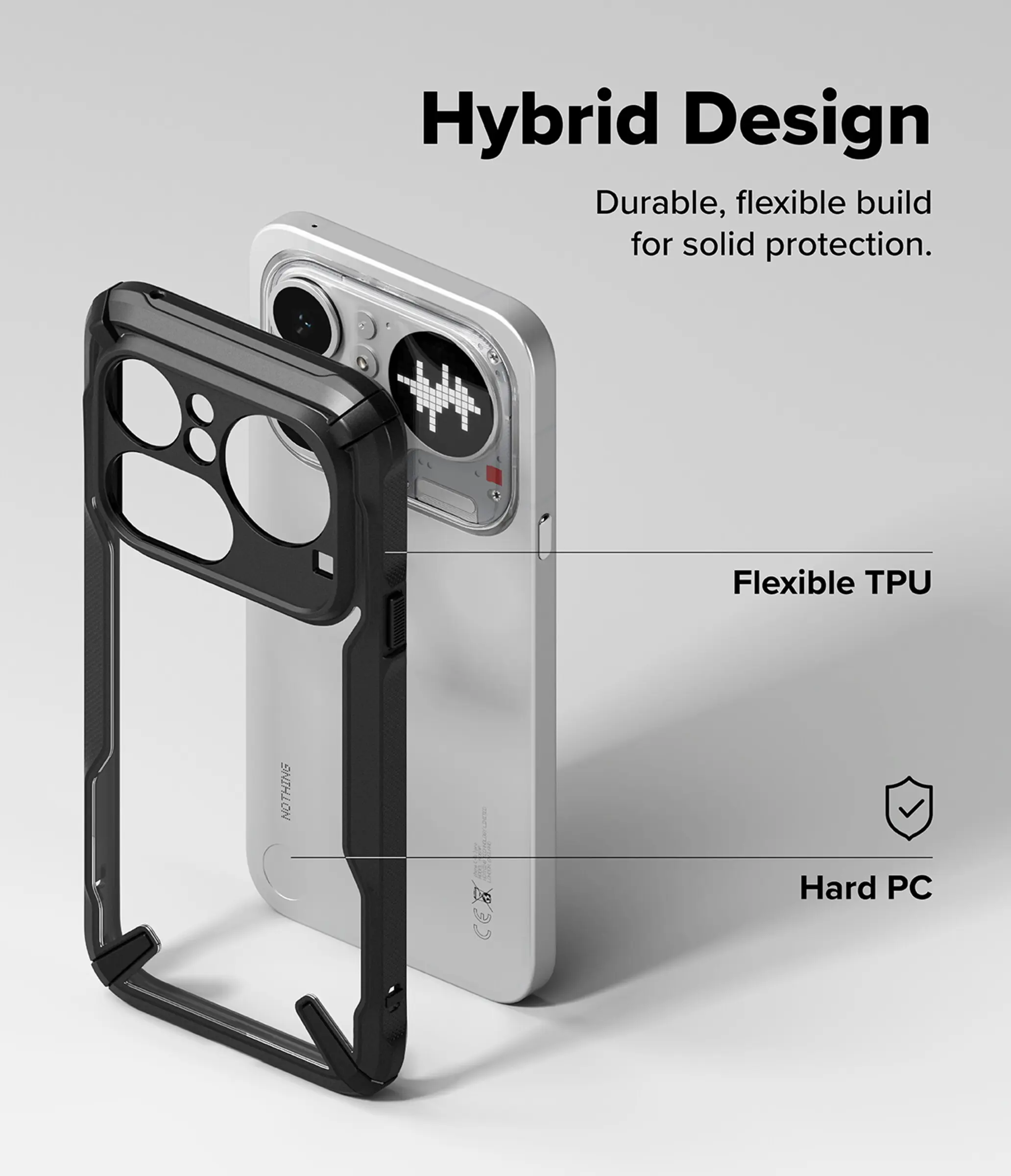 Ringke Fusion X Nothing Phone (4a) Pro Hoesje Back Cover Zwart afbeelding 6