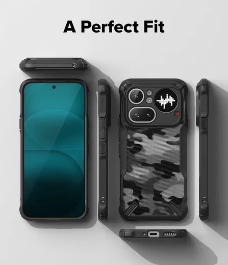 Ringke Fusion X Nothing Phone (4a) Hoesje Back Cover Camo Zwart afbeelding 2