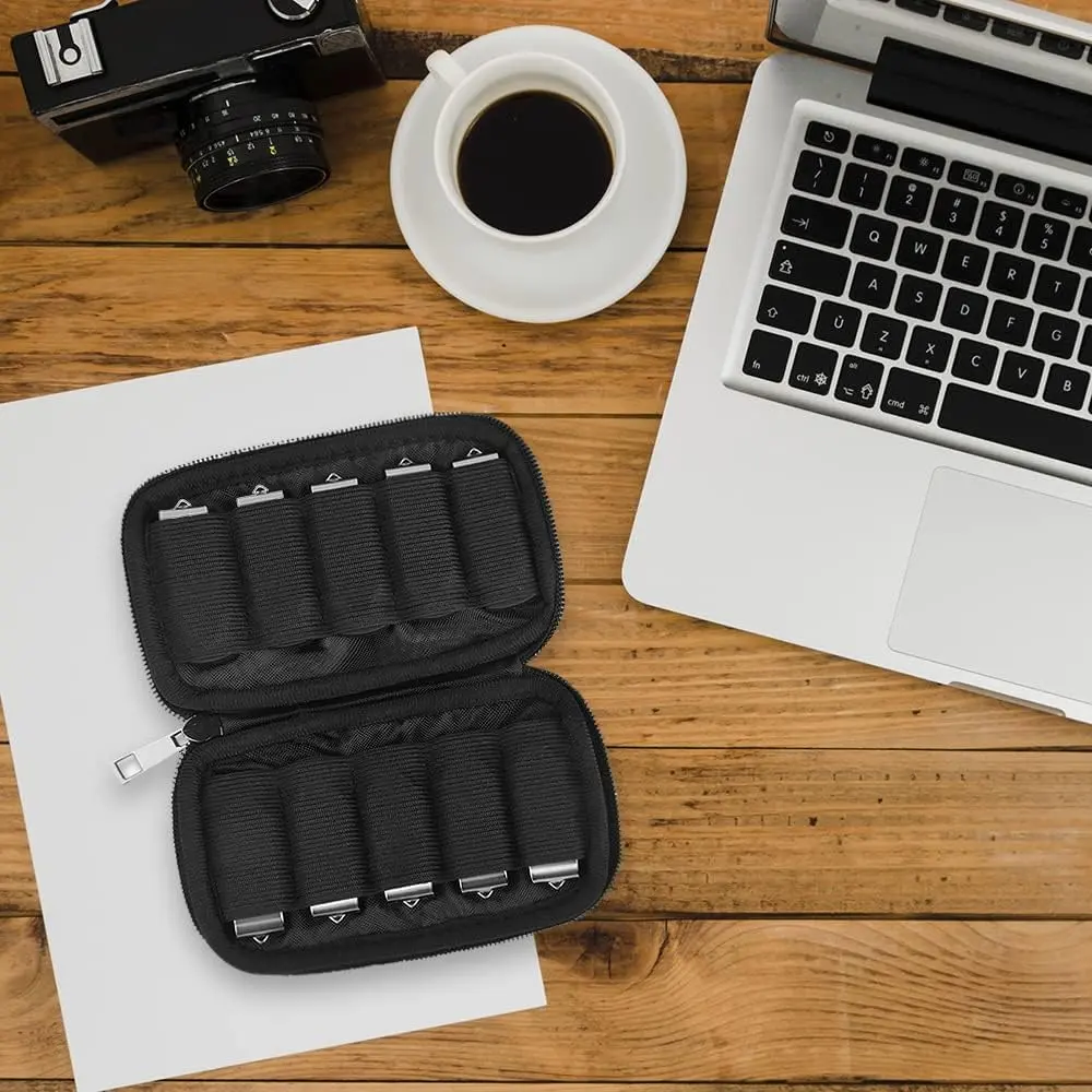 SBG USB-Stick Organizer Tas / Pouch met Ritssluiting voor 10 USB-Sticks Zwart afbeelding 7