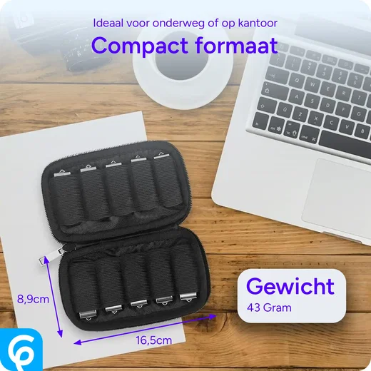SBG USB-Stick Organizer Tas / Pouch met Ritssluiting voor 10 USB-Sticks Zwart afbeelding 5