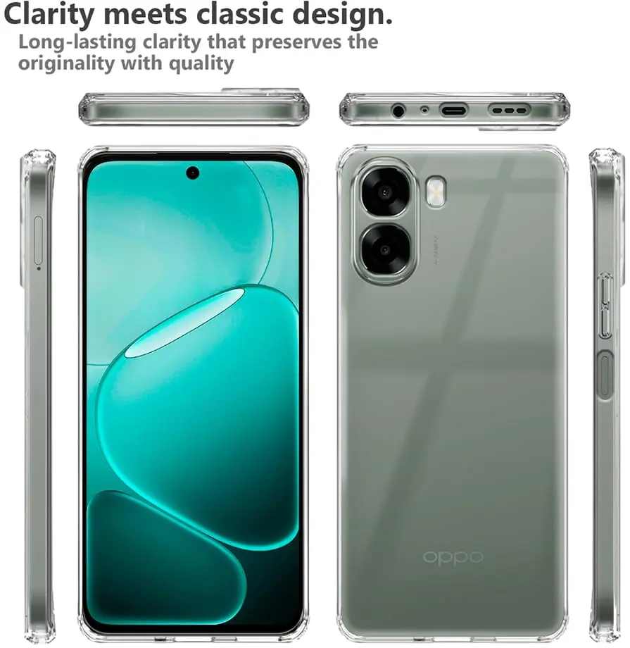 Oppo A6x Hoesje Dun TPU Back Cover Transparant afbeelding 5