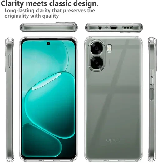 Oppo A6x Hoesje Dun TPU Back Cover Transparant afbeelding 5