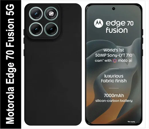 Motorola Edge 70 Fusion Hoesje Dun TPU Back Cover Matte Zwart afbeelding 6