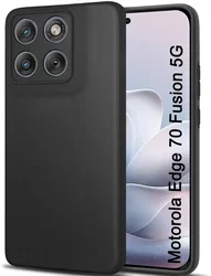 Motorola Edge 70 Fusion Hoesje Dun TPU Back Cover Matte Zwart afbeelding