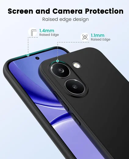 Xiaomi Poco X8 Pro Hoesje Dun TPU Back Cover Matte Zwart afbeelding 3