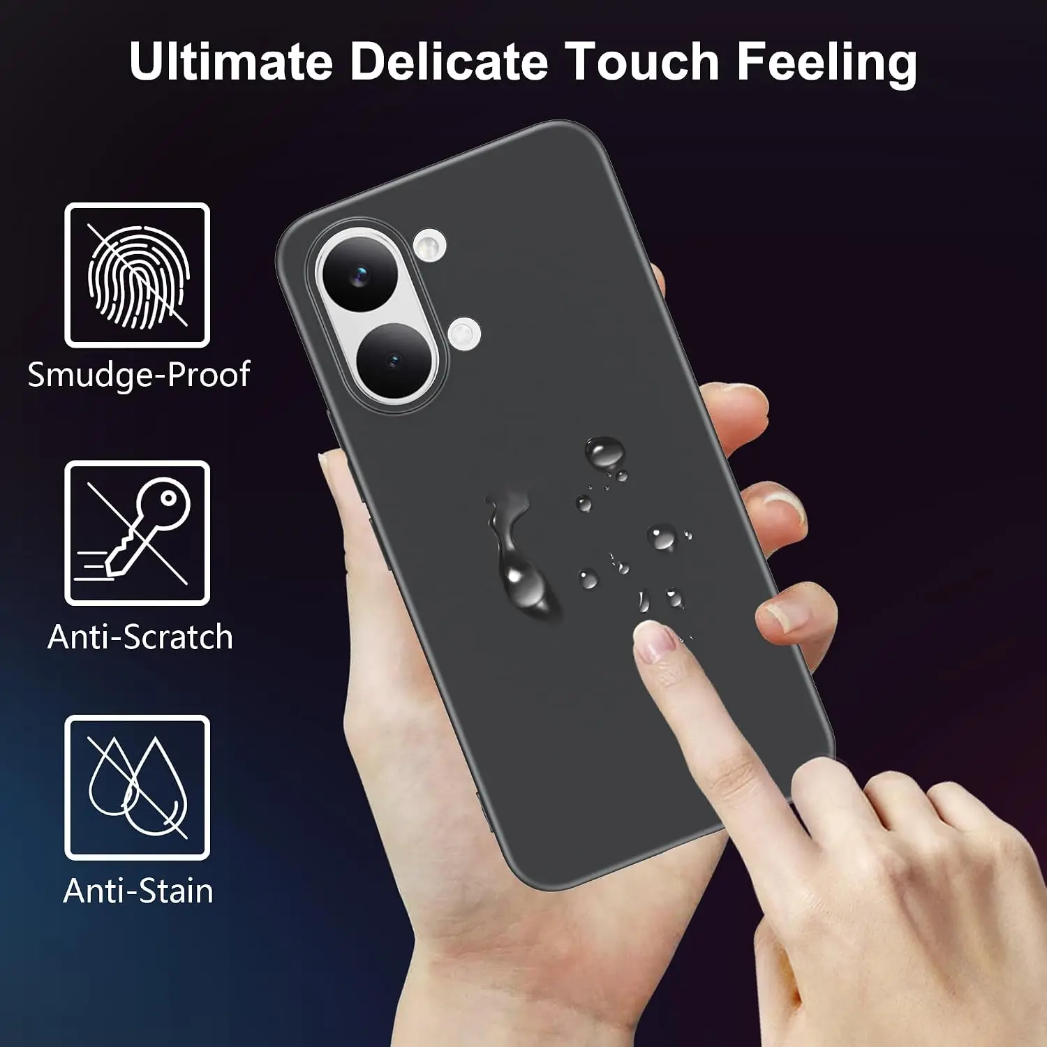 Xiaomi Poco X8 Pro Max Hoesje Dun TPU Back Cover Matte Zwart afbeelding 6