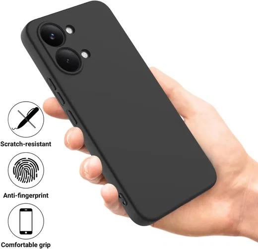 Xiaomi Poco X8 Pro Max Hoesje Dun TPU Back Cover Matte Zwart afbeelding 2