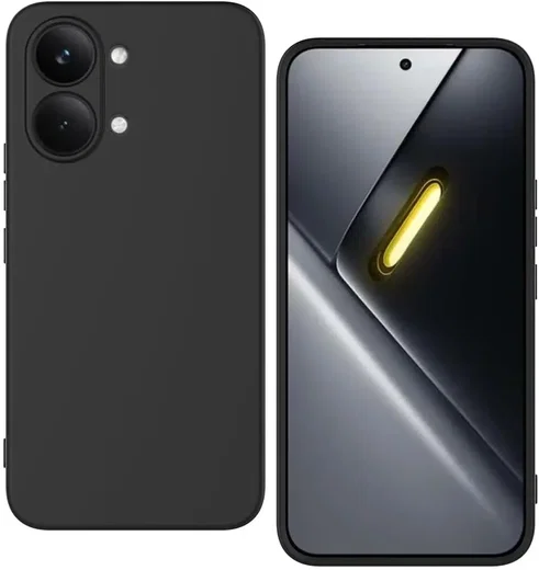 Xiaomi Poco X8 Pro Max Hoesje Dun TPU Back Cover Matte Zwart afbeelding 1