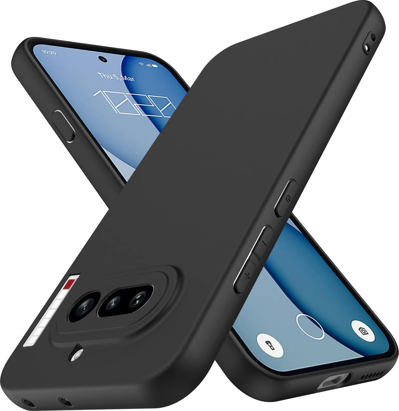 Nothing Phone (4a) Hoesje Dun TPU Back Cover Matte Zwart afbeelding 1