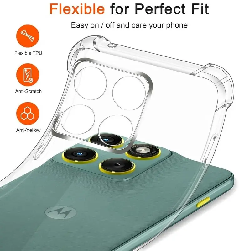 Motorola Edge 70 Fusion Hoesje Schokbestendig en Dun TPU Back Cover Transparant afbeelding 9