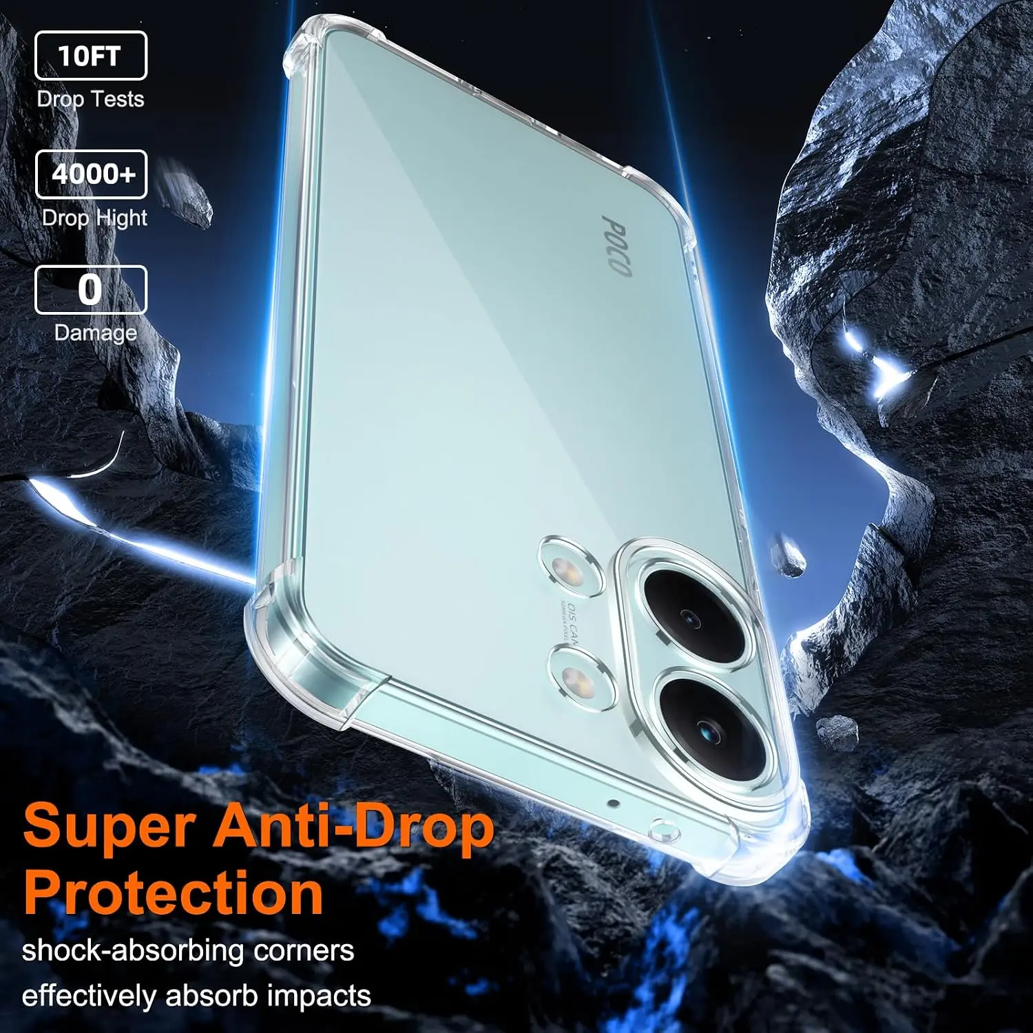 Xiaomi Poco X8 Pro Max Hoesje Schokbestendig en Dun TPU Back Cover Transparant afbeelding 2