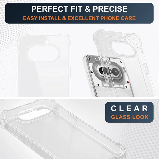 Nothing Phone (4a) Hoesje Schokbestendig en Dun TPU Back Cover Transparant afbeelding 9