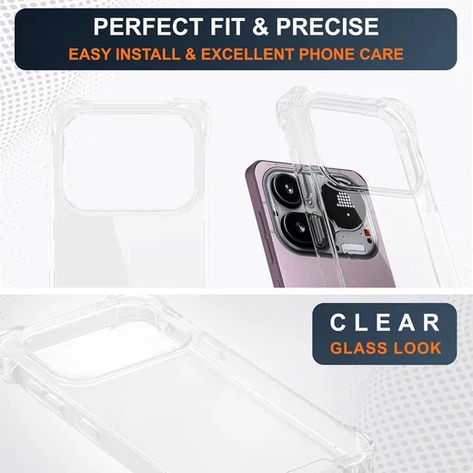 Nothing Phone (4a) Pro Hoesje Schokbestendig en Dun TPU Back Cover Transparant afbeelding 9