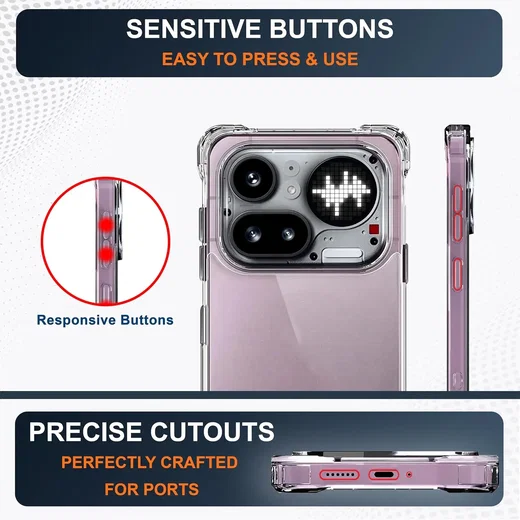 Nothing Phone (4a) Pro Hoesje Schokbestendig en Dun TPU Back Cover Transparant afbeelding 8