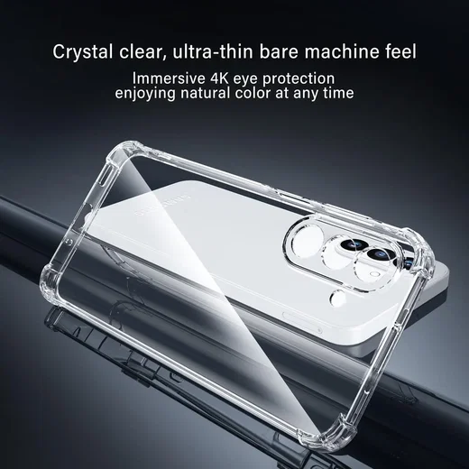 Oppo A6X Hoesje Schokbestendig en Dun TPU Back Cover Transparant afbeelding 2