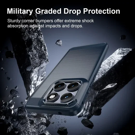Motorola Edge 70 Fusion Hoesje Geborsteld TPU Flexibele Back Cover Blauw afbeelding 2