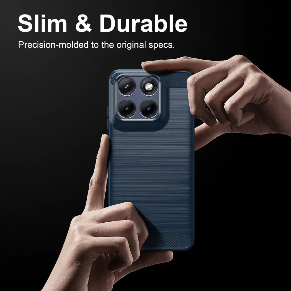 Motorola Edge 70 Fusion Hoesje Geborsteld TPU Flexibele Back Cover Blauw afbeelding 8