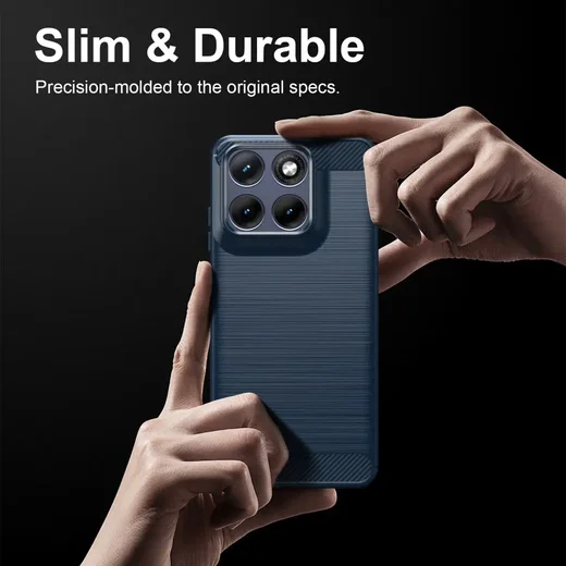 Motorola Edge 70 Fusion Hoesje Geborsteld TPU Flexibele Back Cover Blauw afbeelding 8