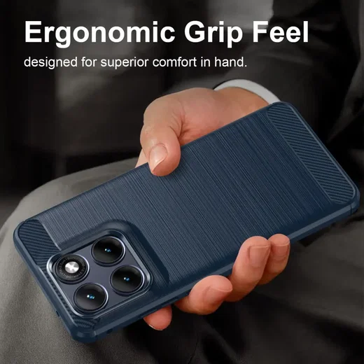 Motorola Edge 70 Fusion Hoesje Geborsteld TPU Flexibele Back Cover Blauw afbeelding 5