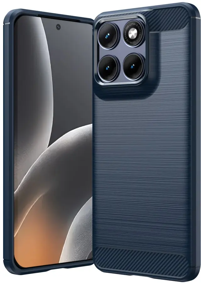 Motorola Edge 70 Fusion Hoesje Geborsteld TPU Flexibele Back Cover Blauw afbeelding 1
