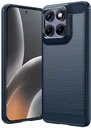 Motorola Edge 70 Fusion Hoesje Geborsteld TPU Flexibele Back Cover Blauw