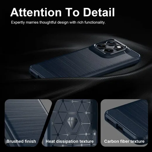 Motorola Edge 70 Fusion Hoesje Geborsteld TPU Flexibele Back Cover Blauw afbeelding 11