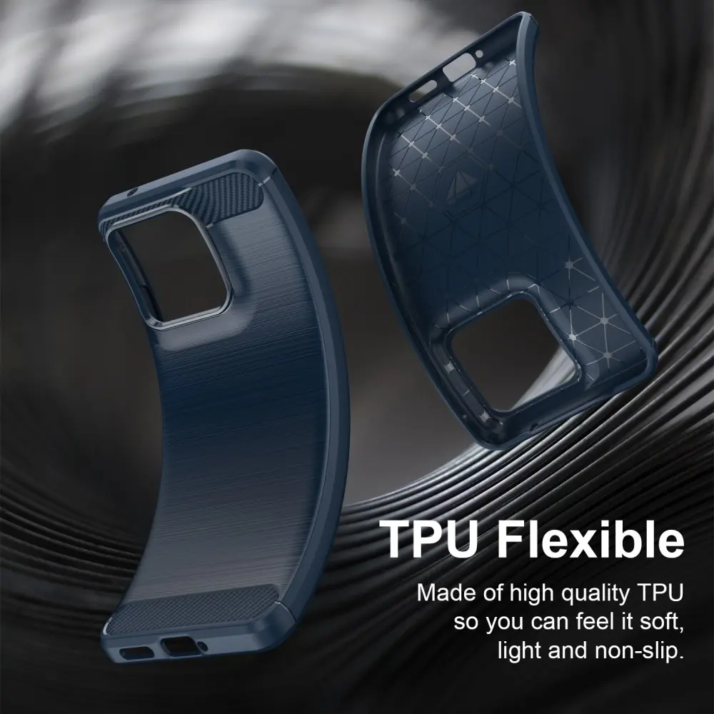 Motorola Edge 70 Fusion Hoesje Geborsteld TPU Flexibele Back Cover Blauw afbeelding 9
