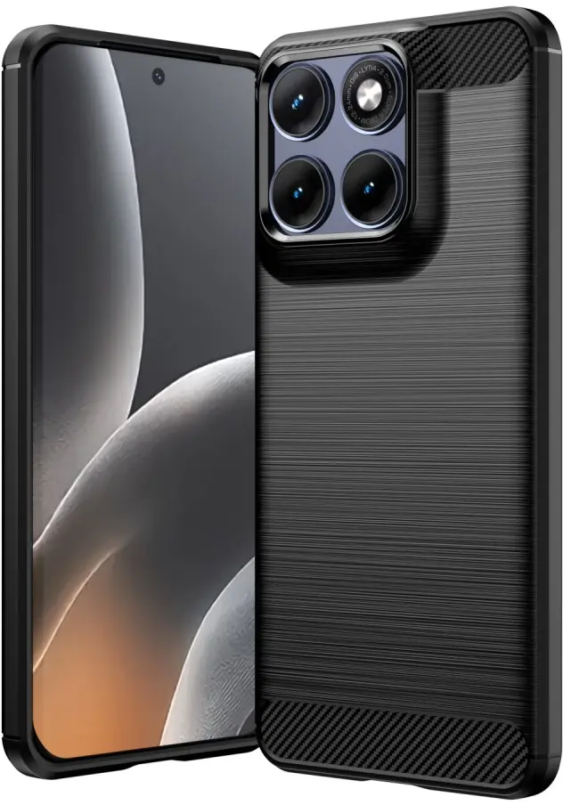 Motorola Edge 70 Fusion Hoesje Geborsteld TPU Flexibele Back Cover Zwart afbeelding 1