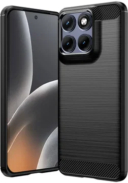 Motorola Edge 70 Fusion Hoesje Geborsteld TPU Flexibele Back Cover Zwart